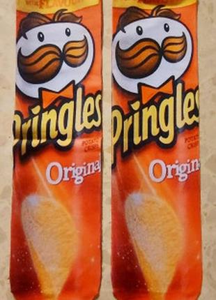 Мужские носки с принтом чипсов принглс. pringles socks. носки pringles. носки с принтом pringles3 фото