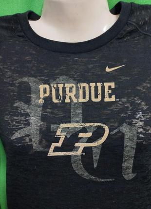 Полупрозрачный винтажный облегающий лонгслив purdue nike5 фото