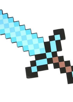 Піксельний діамантовий меч майнкрафт resteq 45см minecraft diamond sword