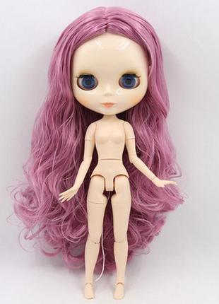 Шарнирная кукла блайз blythe 30 см! 4 цвета глаз, фиолетовые волосы