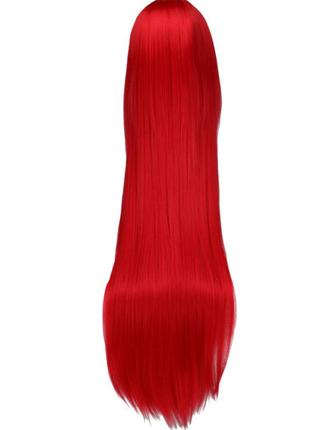 Длинный красный парик resteq - 100см, прямые волосы, косплей, аниме2 фото