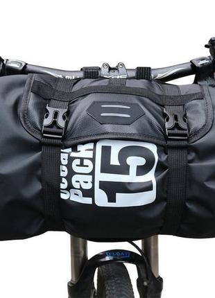 Водонепроникна сумка на кермо велосипеда. сумка на раму велосипед newboler. аксесуари сумки для велосипеда4 фото
