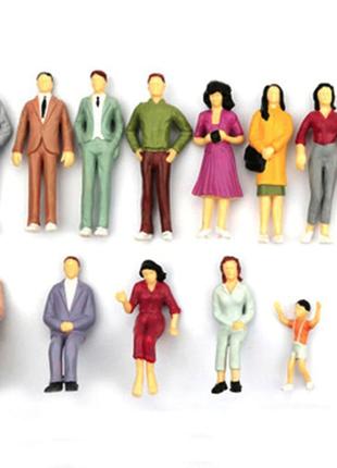 Мініатюрні фігурки людей для макетів та діорам. фігурки людей у масштабі 1:75, 100 шт