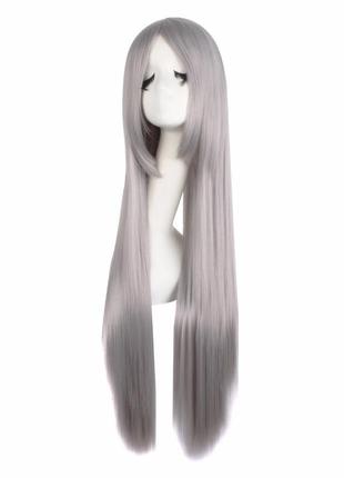 Длинный серый парик resteq - 80см, прямые волосы, косплей, аниме