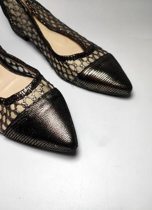 Балетки женские туфли с острым носом в сеточку на каблуке от бренда monolo 377 фото