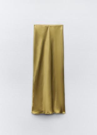 Шелковая юбка макси в бельевом стиле от zara7 фото