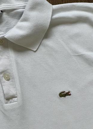 Белая футболка поло lacoste l5 фото