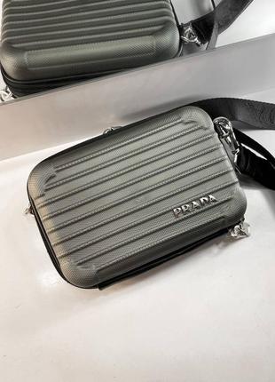 Prada mini silver bag