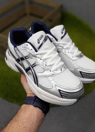 Asics gel-1130 белые с синим кроссовки мужские акс весенние летние демисезонные демисезон низкие текстильные сетка легкие, отличное качество текстиль7 фото