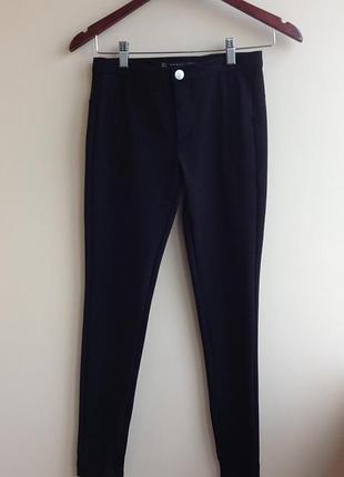 Узкие черные штаны zara черные брюки зара