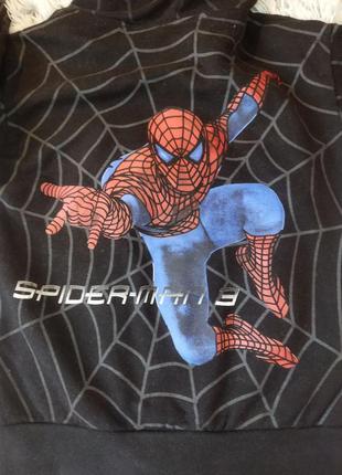 Детская кофта,толстовка,худи,мастерка с капюшоном spider man,человек паук