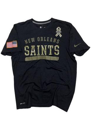 Nike dri-fit nfl new orleans saints оригинальная футболка м размер