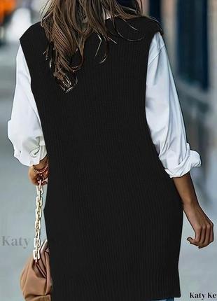 ❤ практичный шерстяной сарафан жилет безрукавка туника платье-мини3 фото