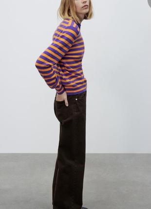Симпатичний яскравий светр у смужку zara5 фото
