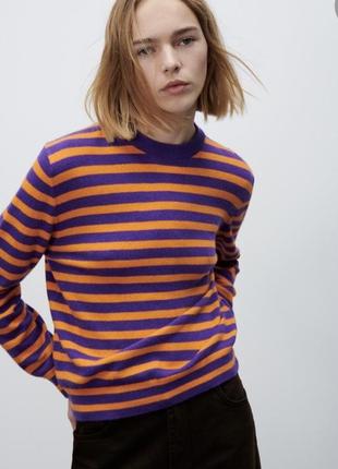 Симпатичный яркий свитер в полоску zara3 фото