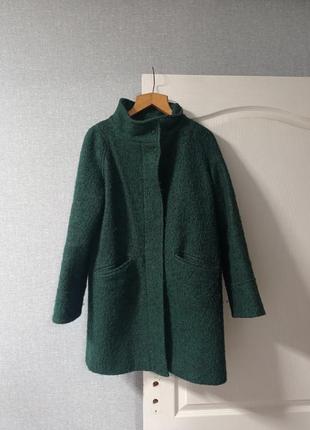 Зеленое шерстяное кашемировое пальто luiza woman