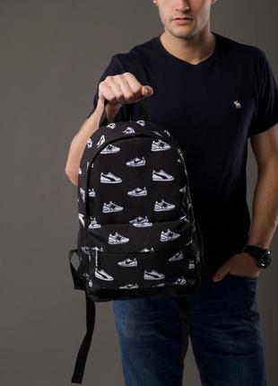 Рюкзак портфель спортивний чорний підлітковий на кожен день1 фото