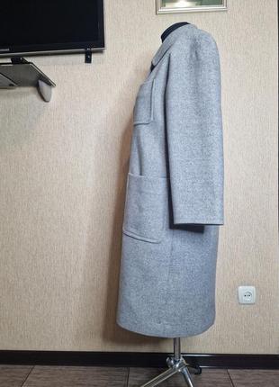 Пальто, пальто-рубашка от корейского бренда soup, 50% шерсть2 фото