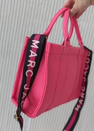 Сумка жіноча марк джейкобс шопер малиновий marc jacobs tote bag великий3 фото