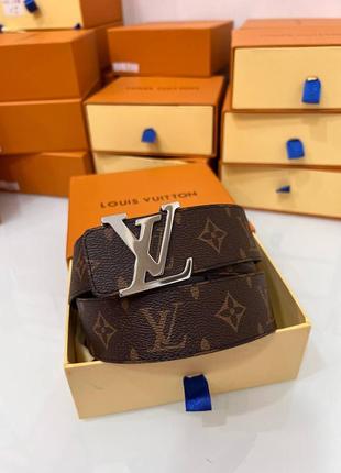 Ремень кожаный в стиле louis vuitton 3 cm2 фото