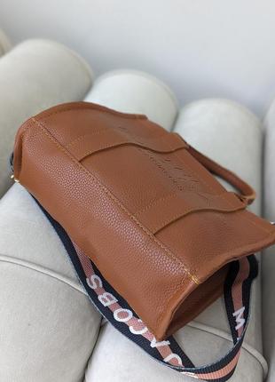 Сумка жіноча маркбалс шопер коричневий marc jacobs tote bag великий5 фото