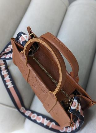 Сумка жіноча маркбалс шопер коричневий marc jacobs tote bag великий4 фото