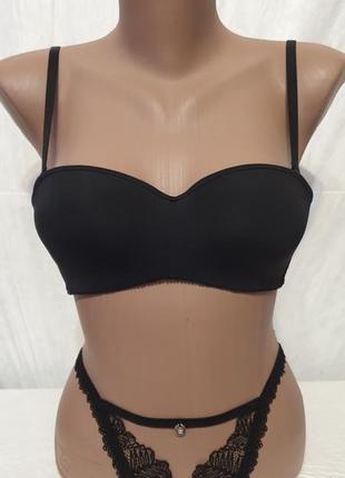Лиф лифчик бюстгальтер черный хнимные бретели 80b