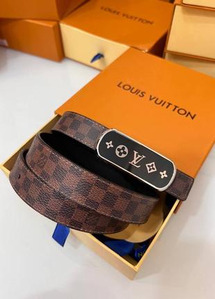 Ремень кожаный женский в стиле louis vuitton1 фото