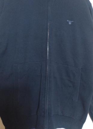 Gant premium cotton черный мужской свитер с карманами на молнии xl.5 фото