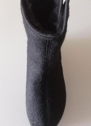 Жіночі зимові теплі чоботи-валянки, бурки угги короткі на липучці чорні 42р = 27 см9 фото
