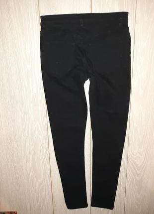 Чорні, класичні стрейчеві джинси h&m на 11-12 років6 фото