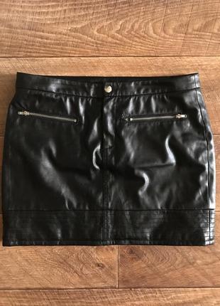 Victoria's secret leather moto miniskirt шикарная оригинальная юбка2 фото
