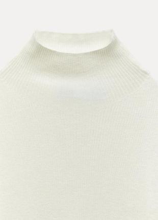 Шерстяной шелковый трикотажный свитер водолазка zara4 фото