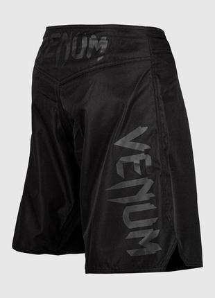 Шорти для єдиноборств чоловічі mma venum light 3.0 fightshorts - black/black4 фото