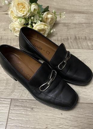 Кожаные туфли, лоферы clarks, р.6(38,5-39)1 фото