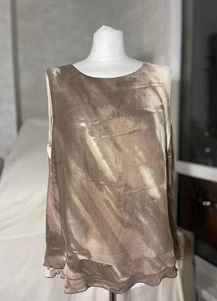 Блуза з натуральної тканини, без рукавів, gerry weber