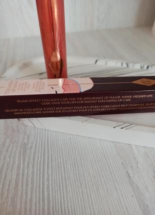 Полноразмер 7.9мл! коллагеновый блеск для губ charlotte tilbury collagen lip bath peachy plump2 фото