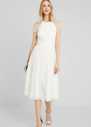 Платье мили с бусами на рукавах little mistress, размер 12