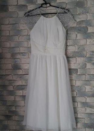 Платье мили с бусами на рукавах little mistress, размер 125 фото