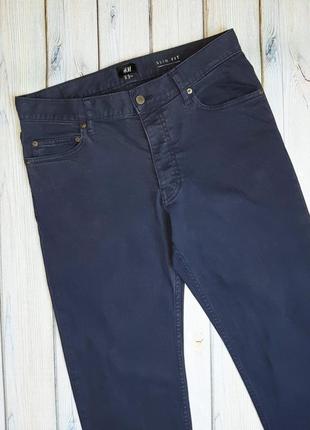 💥1+1=3 мужские синие зауженные джинсы h&amp;m, размер 44 - 462 фото