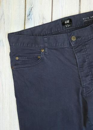 💥1+1=3 мужские синие зауженные джинсы h&amp;m, размер 44 - 464 фото