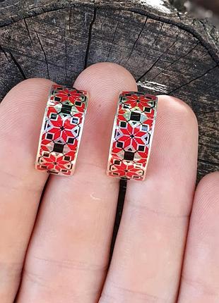 Сережки вишиванка алатир