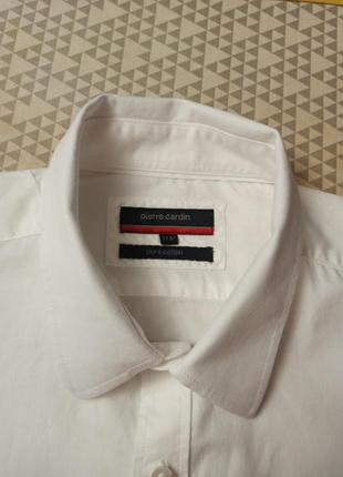 Біла вечрня сорочка під смокінг з широкими манжетами з бавовни5 фото