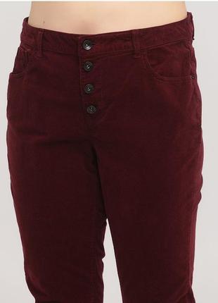 Брендовые вельветовые брюки с карманами yessica by c&a этикетка4 фото