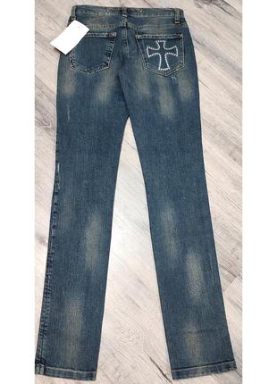 Италия фирменные укороченные джинсы скинны брюки штаны стильные трендовые повседневные2 фото