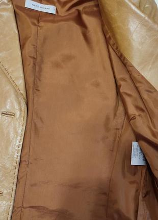 Куртка-піджак із рудої шкіри.7 фото