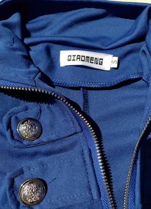 Стильный синий пиджак стиля balmain7 фото