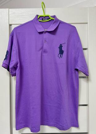 Polo ralph lauren фиолетовая футболка поло 4xl