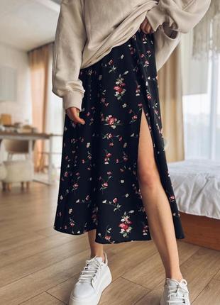 Невесомая юбочка в цветочный принт украинского бренда romanova1 фото