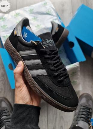 Мужские кроссовки adidas spezial handball cordura black-grey